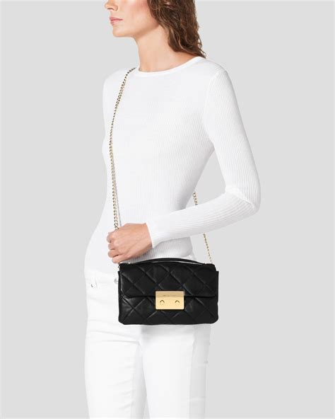 michael michael kors women's sloan small quilted shoulder bag|mk sloan.